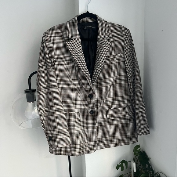 {Zara} 🔷 plaid blazer - Picture 1 of 4
